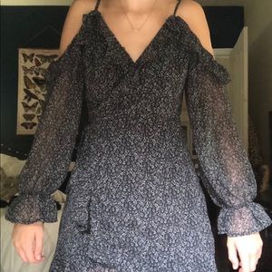 Ruffled mini wrap dress